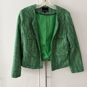 CHANEL Vibrant Green Tweed Blazer